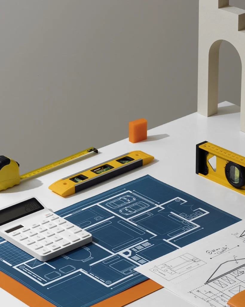 high-angle-measuring-tools-desk-still-life