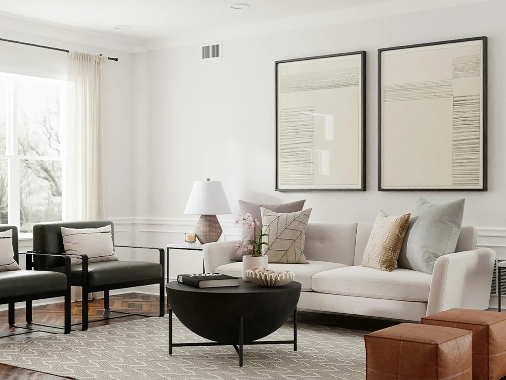 neutral color living room